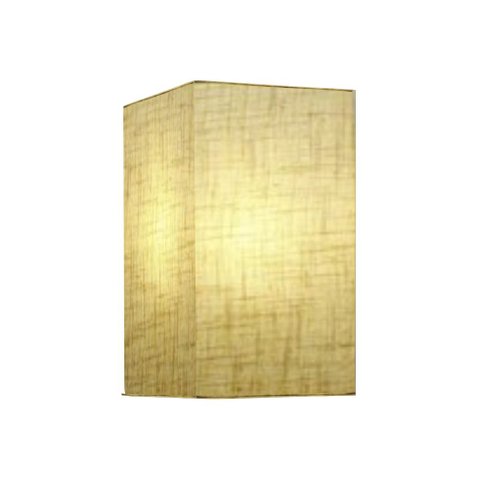 Arandela Retangular Retro Vivare Md-2002 Cúpula em Tecido 25/16x10cm - Bivolt - Rustico-Bege - 110V/