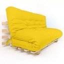 Ver imagem 1 de Sofa Cama Futon Oriental King Amarelo Madeira Maciça Pinus Natural sem Pintura