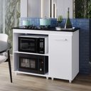 Ver imagem 2 de Balcão para Cooktop Soraia 1 Porta MDP 114cm Branco Desk Design