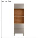 Ver imagem 2 de Torre Quente MDF 2 Portas Basculantes 1 Gaveta 70cm Proença Bege/Nogueira/Nude Prime
