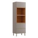 Ver mais imagens de Torre Quente MDF 2 Portas Basculantes 1 Gaveta 70cm Proença Bege/Nogueira/Nude Prime