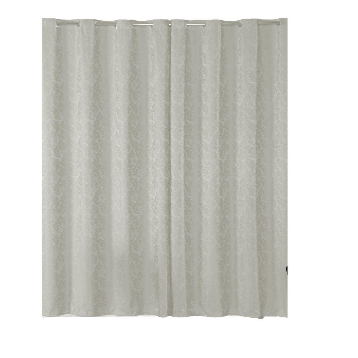 Cortina Sala Jacquard 2.80m X 1.70m Semi Blackout Requinte Varão Simples:Branco - 3