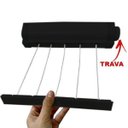 Ver imagem 2 de Varal Retratil Parede Automatico com 5 Cordas Preto Secalux