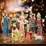 Presépio Natal Extra Grande Completo Resina Premium 11 Peças até 30cm - Wincy - 4