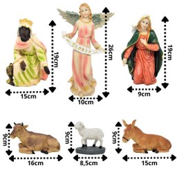 Presépio Natal Extra Grande Completo Resina Premium 11 Peças até 30cm - Wincy - 6