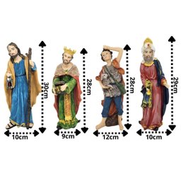 Presépio Natal Extra Grande Completo Resina Premium 11 Peças até 30cm - Wincy - 7