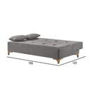 Ver imagem 4 de Sofá Cama 2 Lugares Living Linho M-143 Martins Cinza