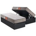 Ver imagem 1 de Cama Box Baú Solteiro: Colchão Espuma Paropas D45 Pasquale + Base CRC Suede Gray(88x188)
