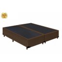 Ver imagem 1 de Cama Box Bi-partida Queen Suede Marrom 158x198x28