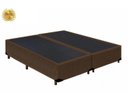 Ver imagem 1 de Cama Box Bi-partida Queen Suede Marrom 158x198x28