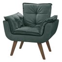 Ver imagem 1 de Poltrona Pérola - Suede Tecido Verde