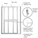 Ver imagem 3 de Porta Sacada 2 Folhas Móveis Alumínio Branco Linha 25:210 x 150