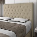 Ver imagem 1 de Cabeceira Casal Potenza 140cm Material Sintético Bege c/ Frame Italian Flex