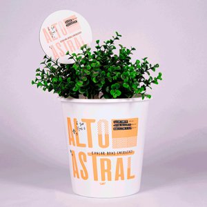 BALDE CACHEPOT E PLACA DE JARDIM ESSENCIA ALTO ASTRAL