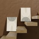 Ver imagem 3 de Conjunto 2 Quadros Decorativos Tela em Lona Minimalista Vintage 100x60cm para Sala Quarto