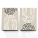 Ver imagem 2 de Conjunto 2 Quadros Decorativos Tela em Lona Minimalista Vintage 100x60cm para Sala Quarto
