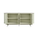 Ver imagem 4 de Balcão Buffet Aparador Curvo 180 cm X 78 cm 4 Portas Sala de Estar ou Jantar 100% MDF Dalla Costa