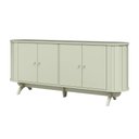 Ver imagem 2 de Balcão Buffet Aparador Curvo 180 cm X 78 cm 4 Portas Sala de Estar ou Jantar 100% MDF Dalla Costa