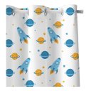 Ver imagem 3 de Cortina Infantil Foguetes Universo Tecido Premium 2,60x1,50m