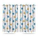 Ver imagem 1 de Cortina Infantil Foguetes Universo Tecido Premium 2,60x1,50m
