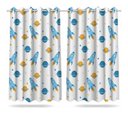 Ver imagem 1 de Cortina Infantil Foguetes Universo Tecido Premium 2,60x1,50m