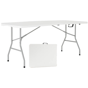 Mesa Dobravel Vira Maleta Portatil 1,80m Camping com Alça Premium.