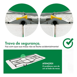 Mesa Dobravel Vira Maleta Portatil 1,80m Camping com Alça Premium. - 3 Mesa Dobravel Vira Maleta Portatil 1,80m Camping com Alça Premium. - 3