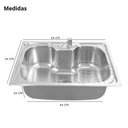 Ver imagem 3 de Cuba Gourmet Cozinha Aço Inox C Acessórios 60x42 Prateado