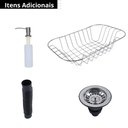 Ver imagem 4 de Cuba Gourmet Cozinha Aço Inox C Acessórios 60x42 Prateado