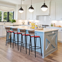 Ver imagem 6 de Kit 4 Bancos para Bancada Banqueta Alta Cappuccino Balcão Cozinha Bistrô Área Gourmet Churrasqueira