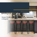 Ver imagem 3 de Kit 4 Bancos para Bancada Banqueta Alta Cappuccino Balcão Cozinha Bistrô Área Gourmet Churrasqueira