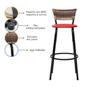 Ver imagem 4 de Kit 4 Bancos para Bancada Banqueta Alta Cappuccino Balcão Cozinha Bistrô Área Gourmet Churrasqueira