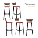 Ver imagem 5 de Kit 4 Bancos para Bancada Banqueta Alta Cappuccino Balcão Cozinha Bistrô Área Gourmet Churrasqueira