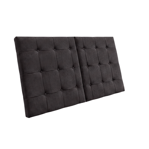 Cabeceira Estofada 140cm Dobrável P/ Cama de Casal Moderna: Preto