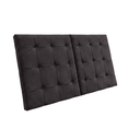 Ver imagem 1 de Cabeceira Estofada 140cm Dobrável P/ Cama de Casal Moderna: Preto