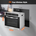 Ver imagem 6 de Amzchef Forno Elétrico Embutido 24" com 5 Funções e Rotisserie (2200w)