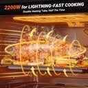 Ver imagem 4 de Amzchef Forno Elétrico Embutido 24" com 5 Funções e Rotisserie (2200w)