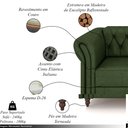 Ver imagem 3 de Conjunto Sala de Estar 1 Sofá Living 180cm e 2 Poltronas Stanford Chesterfield Pés Madeira Couro Ver