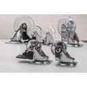 Ver imagem 2 de Kit 10 Rodízios Rodinha 35mm Gel Chapa Reta com Ou Sem Freio