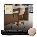 Ver mais imagens de Kit 2 Banqueta Alta Decorativa com Encosto de Balcão Cozinha:Bege