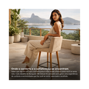 Ver imagem 5 de Kit 2 Banqueta Alta Decorativa com Encosto de Balcão Cozinha:Bege