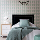 Ver imagem 1 de Cabeceira Solteiro Dupla Tacha Luxo Estofada Com Tachas - Veludo Preto