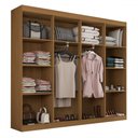 Ver imagem 6 de Guarda-Roupa Casal Ele e Ela 8 Portas 8 Prateleiras - Panorama Móveis