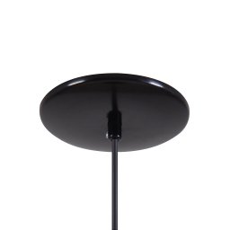 Pendente Cone Furado Luminária Lustre Alumínio Preto Fosco C/ Amarelo - T&T Iluminação - 2