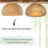4 Luminaria de Bambu Teto Artesanal Fibra Natural Nat65 - 3