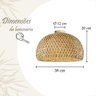 4 Luminaria de Bambu Teto Artesanal Fibra Natural Nat65 - 8