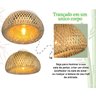 4 Luminaria de Bambu Teto Artesanal Fibra Natural Nat65 - 5
