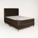 Ver imagem 6 de Cama Box com Colchão Queen Milão Pillow Top Molas Ensacadas Tecido em Veludo Marrom Bom Pastor