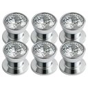 Ver imagem 1 de Kit 6 Puxadores Ponto de Luz 3cm Cromado Redondo Trend Torralba Gavetas Armários Móveis