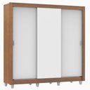 Ver imagem 3 de Guarda Roupa Casal Madesa Lyon 3 Portas de Correr 2 Gavetas com Pés - Rustic/branco